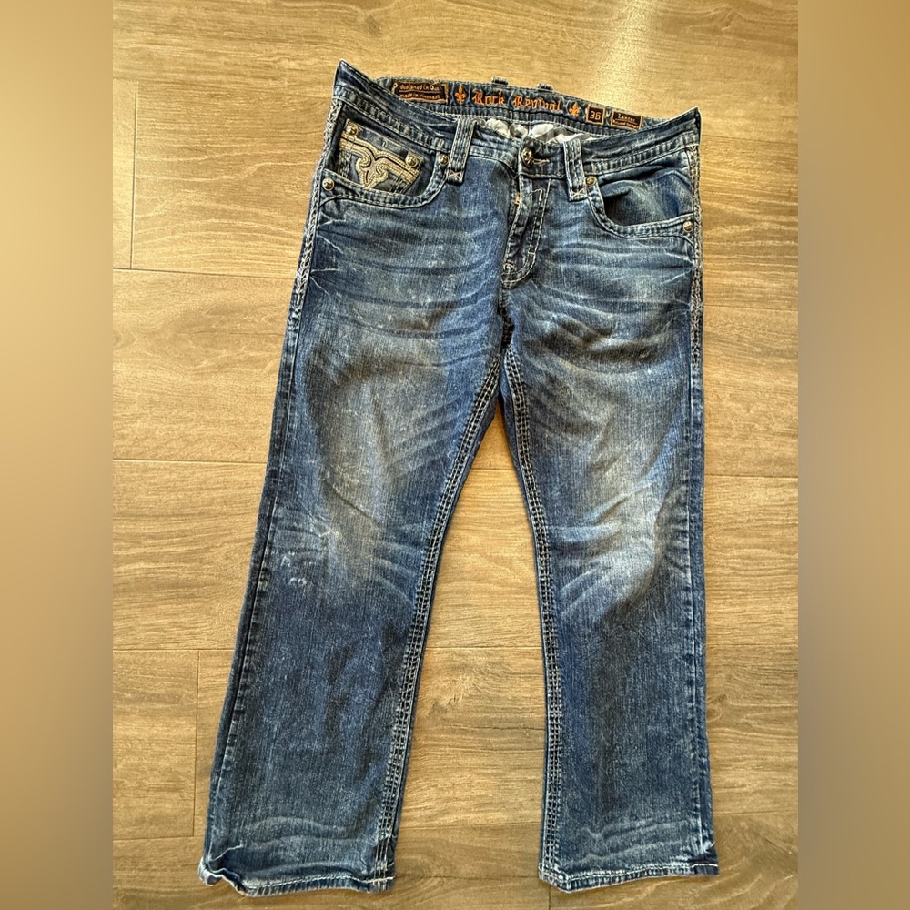 Rock Revival Dark Blue Relaxed Jeans